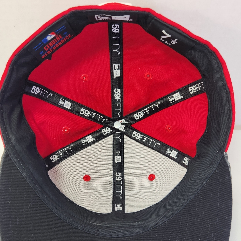 Cincinnati Reds New Era Red Home Authentic Collection 59FIFTY Hat Size 7 1/8 - Picture 5 of 8